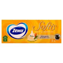 Zewa Softis Soft & Sensitive illatmentes papír zsebkendő 4 rétegű 10x9 db