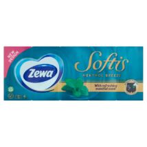 Zewa Softis 4 rétegű papír zsebkendő Menthol Breeze 10x9 db