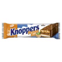 Knoppers Peanut Bar tejkrémmel, földimogyorókrémmel töltött, tejcsokoládéval bevont ostyaszelet 40 g