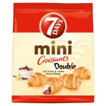 7DAYS Double Mini croissant kakaós és vanília ízű töltelékkel 200 g