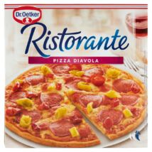 Dr. Oetker Ristorante gyorsfagyasztott pizza sajttal, csípős szalámival és chili paprikával 350 g