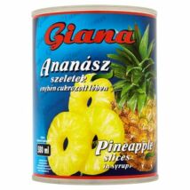 Giana ananász szeletek enyhén cukrozott lében 565g