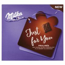 Milka Just for You magas kakaótartalmú tejcsokoládé praliné kakaós krémtöltelékkel 110g