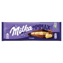Milka Mmmax Triolade alpesi magas kakaótartalmú tejcsokoládé fehércsokoládéval 280 g