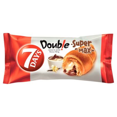 7Days Double Super Max croissant kakaós és vanília ízű töltelékkel 110 g