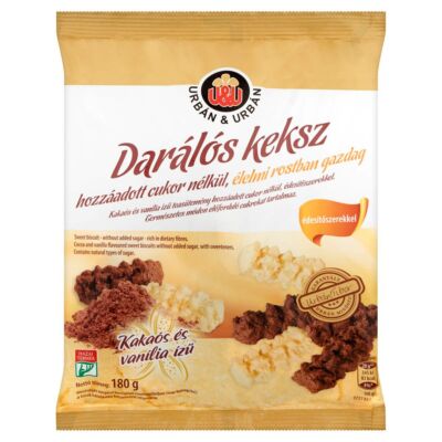 Urbán Darálós keksz kakaó-vanilia cukormentes 180 g