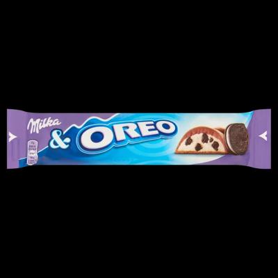 Milka & Oreo alpesi tejcsokoládé kakaós kekszdarabokkal és vaníliaízű tejes krémtöltelékkel 37 g
