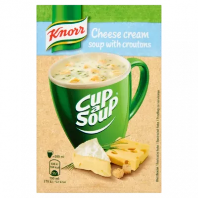 Knorr Cup a Soup sajtkrémleves zsemlekockával 22 g