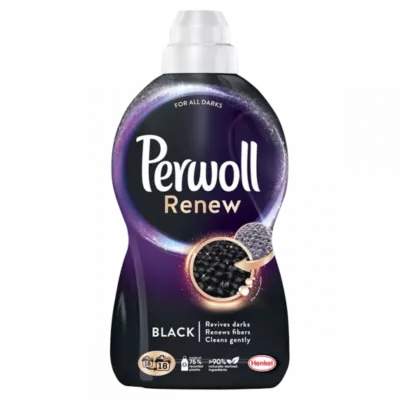 Perwoll Renew Black finommosószer fekete és sötét textíliákhoz 18 mosás 990 ml