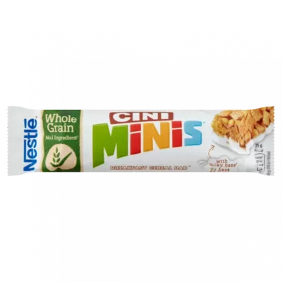 Nestlé Cini Minis fahéjas gabonapehely-szelet tejbevonó talppal vitaminokkal és kalciummal 25 g