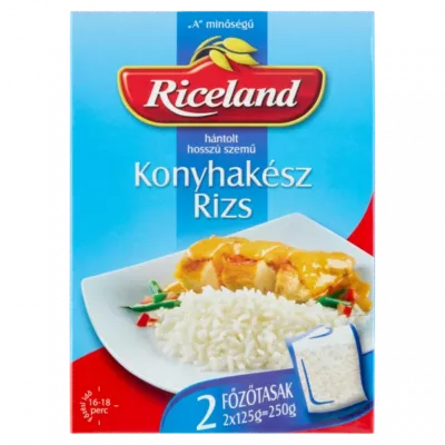 Riceland "A" minőségű hántolt, hosszú szemű, konyhakész rizs 2 x 125 g (250 g)