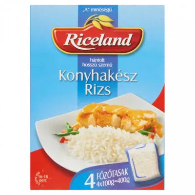 Riceland Konyhakész rizs "A" minőségű hántolt hosszú szemű 4 x 100 g
