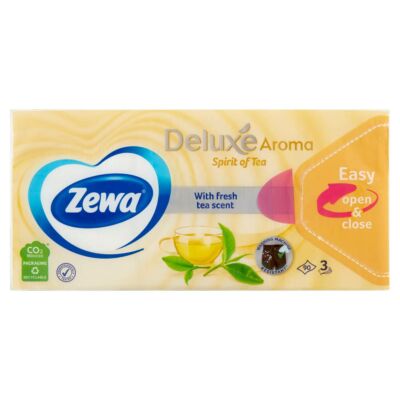 Zewa Deluxe Spirit of Tea illatosított papír zsebkendő 3 rétegű 90 db