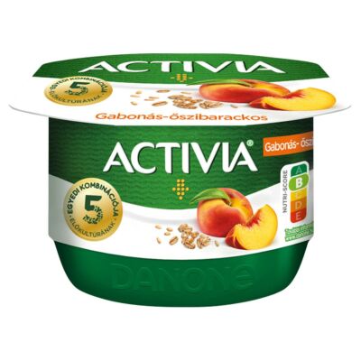 Danone Activia élőflórás gabonás-őszibarackos joghurt 125 g