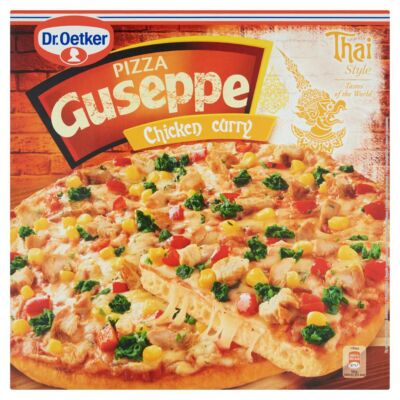 Dr. Oetker Guseppe gyorsfagyasztott thai csirkés pizza masala és curry fűszerekkel 375 g