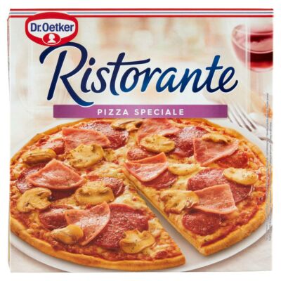 Dr. Oetker Ristorante gyorsfagyasztott pizza sajttal, szalámival, gombával és sonkával 345 g