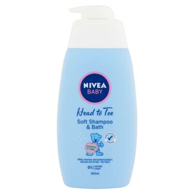 Nivea Baby gyengéd babasampon és fürdető pumpás 500 ml