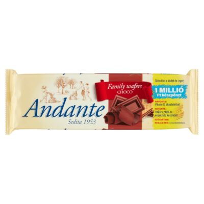 Andante kakaós-csokoládés krémmel töltött ostyaszelet 130 g