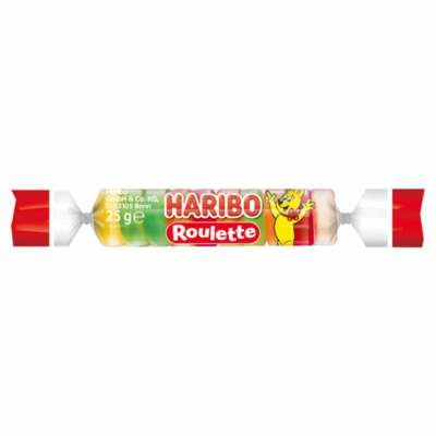 Haribo Roulette gyümölcsízű gumicukorka 25g