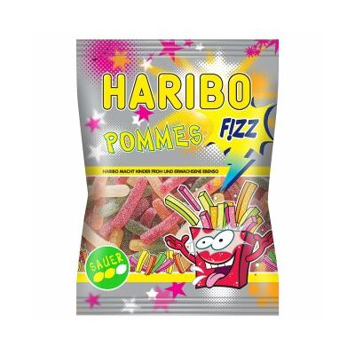 Haribo Pommes Fizz gyümölcsízű savanyű gumicukorka 100g