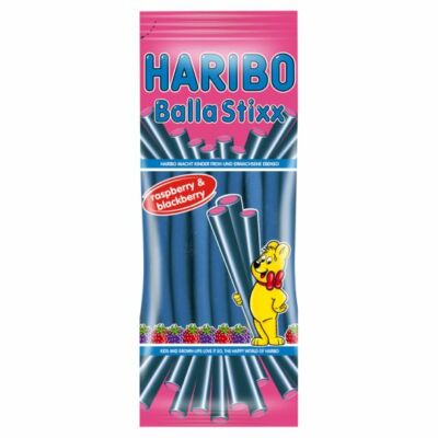 Haribo Balla Stixx málna és feketeribizli ízű gumicukorka 80g