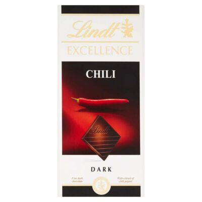 Lindt Excellence Chili svájci táblás étcsokoládé chilipaprika kivonattal 100g