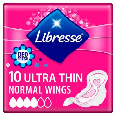 Libresse Ultra Normal Deo Fresh enyhén illatosított vékony szárnyas egészségügyi betét 10db