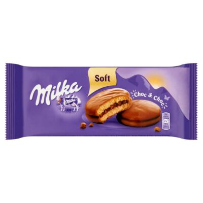 Milka Choc & Choc alpesi tejcsokoládéval mártott puha piskóta kakaós töltelékkel 150 g