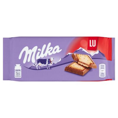 Milka LU alpesi tejcsokoládé ropogós keksszel 87 g