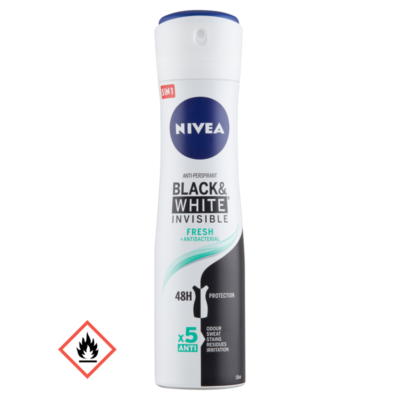 Nivea Black White Invisible Fresh izzadásgátló spray 150ml
