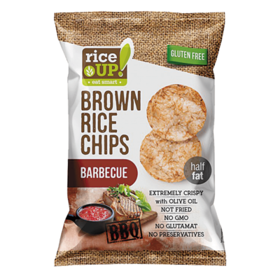 Rice Up barbecues barnarizs chips gluténmentes 60g