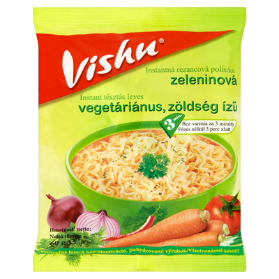 Vishu vegetáriánus,zöldség ízű instant tésztás leves 60g